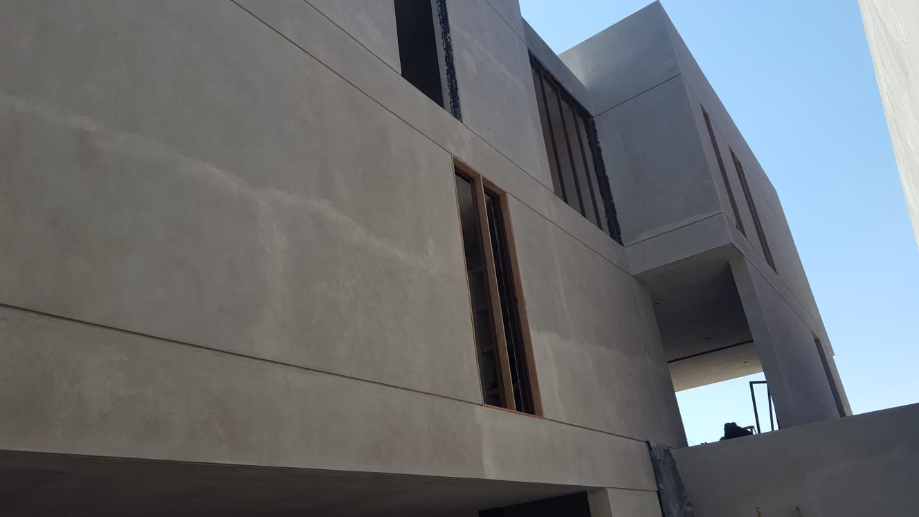 Detalle de fachada en concreto aparente, proyecto Arq. Eduardo Espinosa